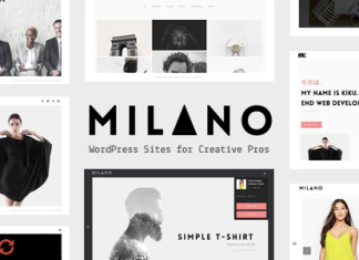 Milano Theme WordPress creatif et minimaliste pour portfolio et