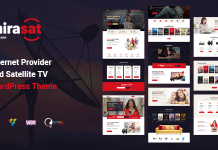 Mirasat Theme WordPress pour fournisseur dinternet et TV par