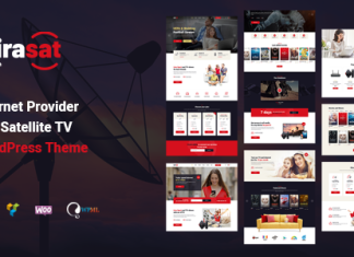 Mirasat Theme WordPress pour fournisseur dinternet et TV par