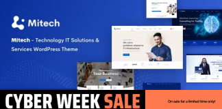Mitech Theme WordPress de solutions et services technologiques en