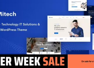 Mitech Theme WordPress de solutions et services technologiques en