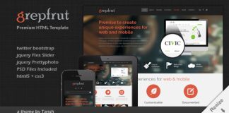 Modele de site web HTML Grepfrut reactif