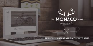 Monaco Theme WordPress Vintage Multi Concept