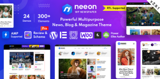 Neeon Theme WordPress pour magazine dactualites