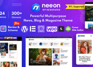 Neeon Theme WordPress pour magazine dactualites