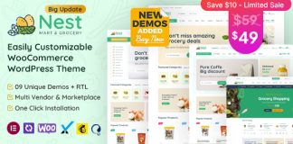 Nest Theme WordPress WooCommerce pour epicerie