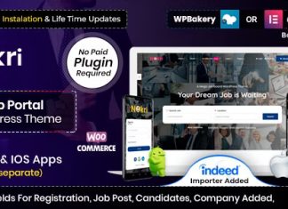 Nokri Theme WordPress de tableau demploi