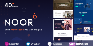Noor Theme WordPress polyvalent minimaliste AMP RTL