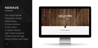 Nouveau Modele de page parallaxe responsive a une seule