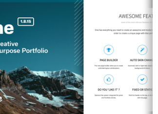 One Le theme de portfolio polyvalent et creatif