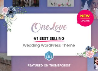 OneLove Le theme de mariage WordPress elegant et polyvalent