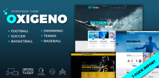 Oxygene Theme WordPress pour club de sport et equipe