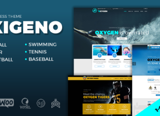 Oxygene Theme WordPress pour club de sport et equipe