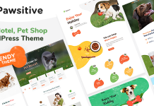 Pawsitive – Thème WordPress pour la garde d’animaux de compagnie et la boutique pour animaux de compagnie Pawsitive Theme WordPress pour la garde danimaux de compagnie
