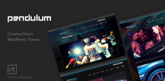 Pendulum Theme WordPress pour producteurs de beat DJ et