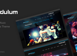 Pendulum Theme WordPress pour producteurs de beat DJ et