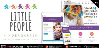 Petites personnes Theme WordPress de maternelle pour la pre ecole