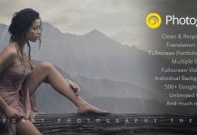 Photogra Theme WordPress de photographie responsive en plein ecran
