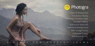 Photogra Theme WordPress de photographie responsive en plein ecran