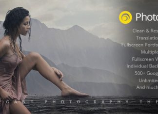 Photogra Theme WordPress de photographie responsive en plein ecran