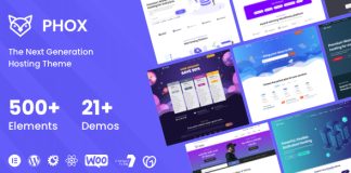 Phox Theme dhebergement WordPress WHMCS
