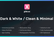 Plexx Portfolio et galerie video pour agence et studio