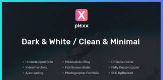 Plexx Portfolio et galerie video pour agence et studio