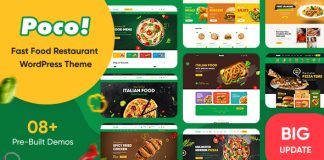 Poco Theme WordPress pour restaurant de restauration rapide