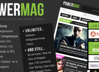 PowerMag Theme WordPress audacieux pour magazine et critiques