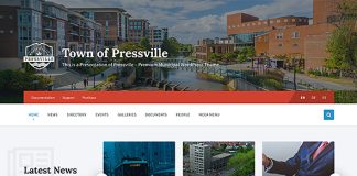 Pressville Theme WordPress pour les municipalites et les gouvernements
