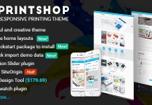 Printshop – Thème WordPress Responsive d’Impression Printshop Theme WordPress Responsive dImpression