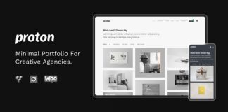 Proton Theme de portfolio minimaliste