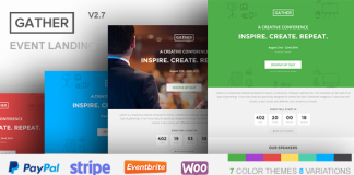 Rassemblement Theme de page datterrissage WP pour evenements et