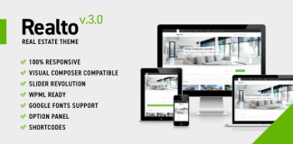 Realto Theme WordPress pour les entreprises immobilieres
