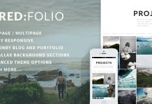 Redfolio un theme WordPress OnePage Responsive