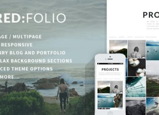 Redfolio un theme WordPress OnePage Responsive