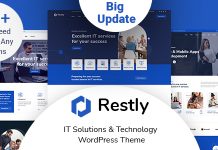 Restly Theme WordPress de solutions informatiques et technologiques