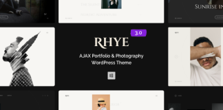 Rhye Theme WordPress Portfolio AJAX