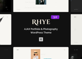 Rhye Theme WordPress Portfolio AJAX
