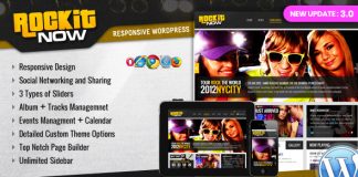 Rockit Now Theme WordPress pour groupe de musique
