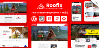 Roofix Theme WordPress pour services de toiture
