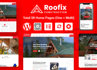 Roofix Theme WordPress pour services de toiture
