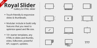 RoyalSlider Galerie dimages jQuery tactile