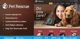 Sauvetage danimaux Theme WP pour les animaux et les