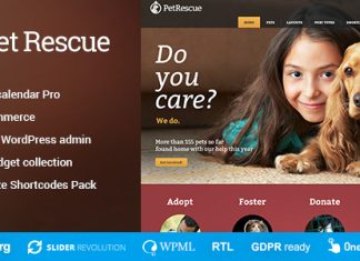 Sauvetage danimaux Theme WP pour les animaux et les