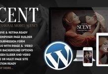 Scent – Thème WordPress pour agence de mannequins Scent Theme WordPress pour agence de mannequins