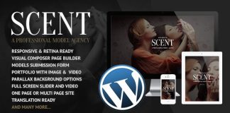 Scent Theme WordPress pour agence de mannequins