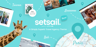 SetSail Theme pour agence de voyages
