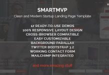 SmartMvp Modele de page daccueil pour startup