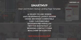SmartMvp Modele de page daccueil pour startup